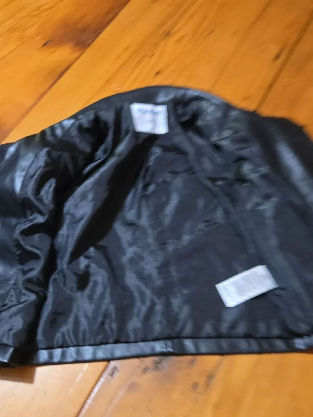 Old Navy Black Faux Leather Asymmetrical Zip Jacket Sz S